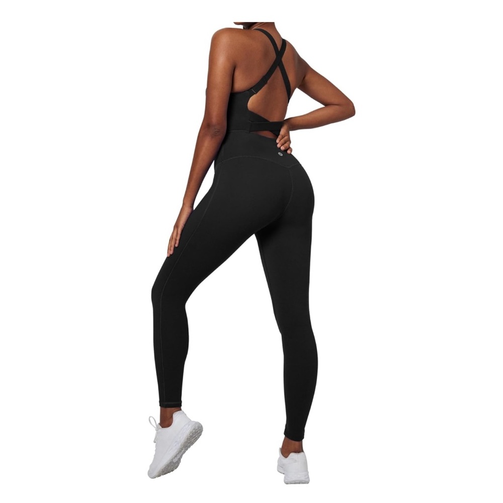 Black Cross-Back Jumpsuit